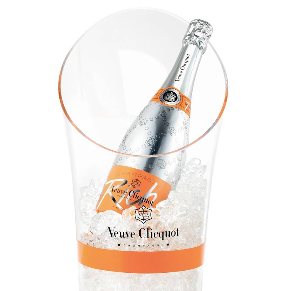 Rich Coupe Orange Champagne Acrylic Glass - Champagne Veuve Clicquot